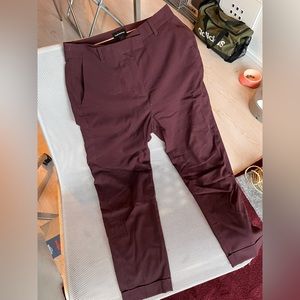 Burgundy Frank and Oak dress pants
